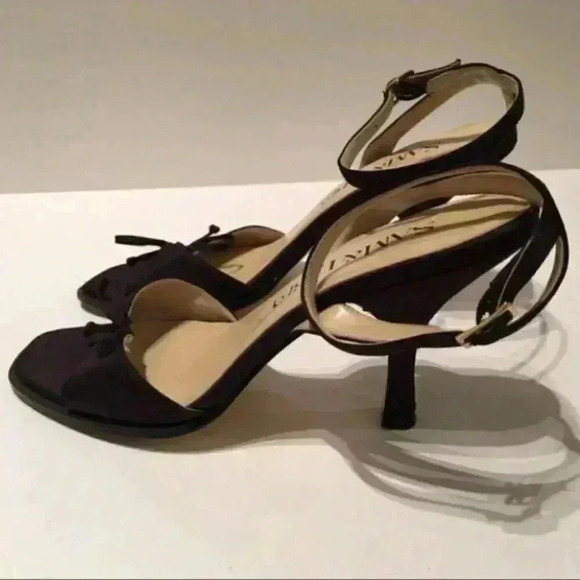 Sam And Libby Heels sz 8 Ankle Strap Leather Sole 90s y2k vintage party formal - Picture 2 of 8